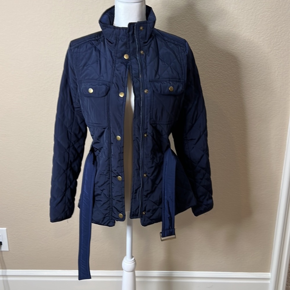 GAP Navy Quilted Coat